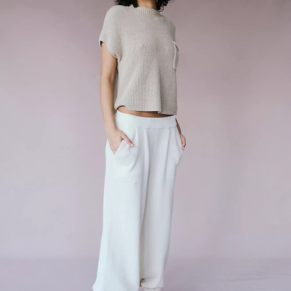 Free People Freya Sweater Set Knitwear in Neutral Size Large NWT